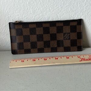 Louis Vuitton Brown Checkerboard Zip Pouch